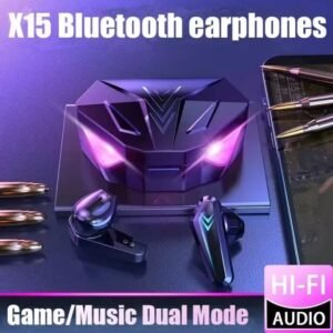 NEW X15 TWS Earphones Bluetooth Wireless Gamer Headphones 65ms